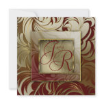 Elegant Wedding Invitation Autumn Leaves