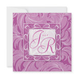 Elegant Wedding Invitation Leaf Floral Pink