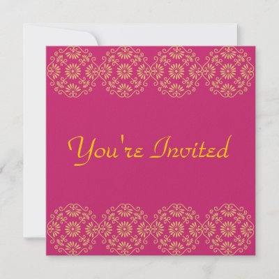 Fuchsia and Gold Wedding Invitations are an elegant way to share your happy