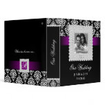 Elegant Wedding Jewels Purple Black White Photo Binders