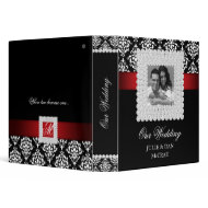Elegant Wedding Jewels Red Black White Photo binder