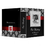 Elegant Wedding Jewels Red Black White Photo Vinyl Binder
