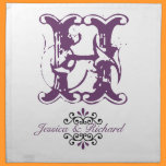 Elegant Wedding Monogram Napkin napkins