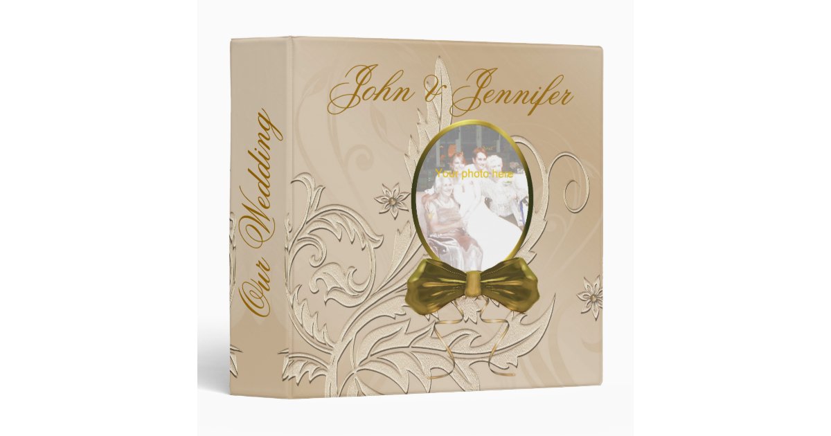elegant wedding photo album binder zazzle elegant wedding photo albums