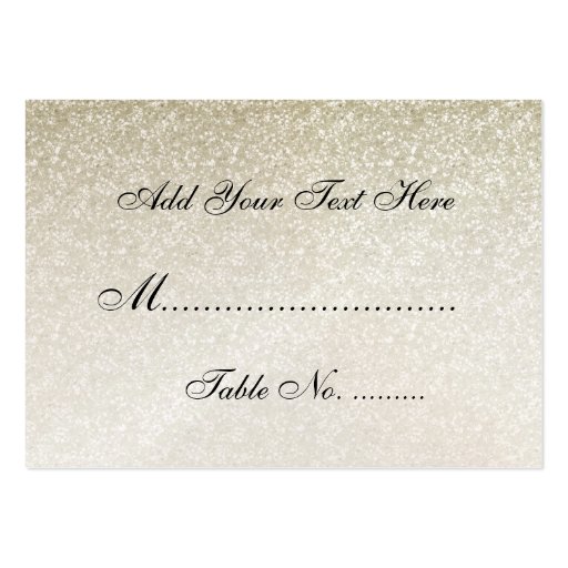 Elegant Wedding Placecards Faux Gold Glitter Business Card (front side)