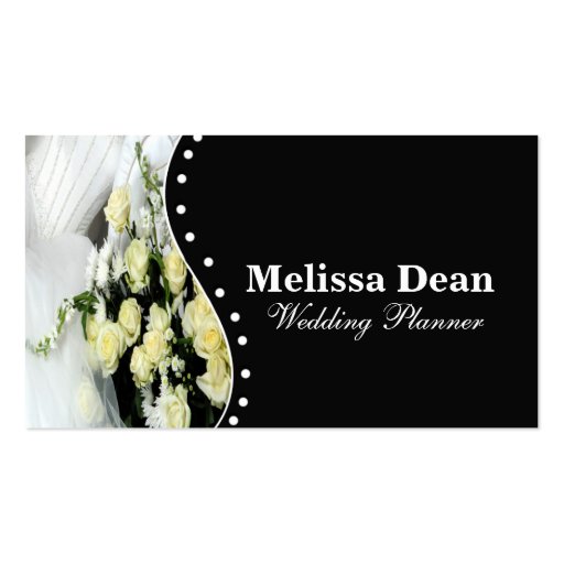 Elegant Wedding Planner Business Card (front side)