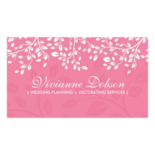 Elegant Wedding Planner Business Cards (front side)