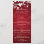 Elegant Wedding Program Cherry Blossom Red invitations