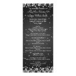 Elegant Wedding Program Winter Sparkle Black Personalized Announcements