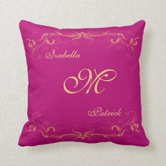 Elegant Wedding Purple Custom Pillow