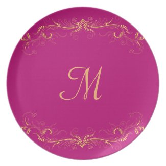 Elegant Wedding Purple Custom Plate