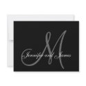 Elegant Wedding RSVP Card with Monogram invitation