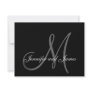 Elegant Wedding RSVP Card with Monogram Personalized Announcement