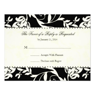 Elegant Wedding RSVP Cards Custom Announcement