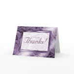 Elegant Wedding Thank You Cards Leaf Floral Purple