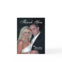 Elegant Wedding Thank You Photo Cards card