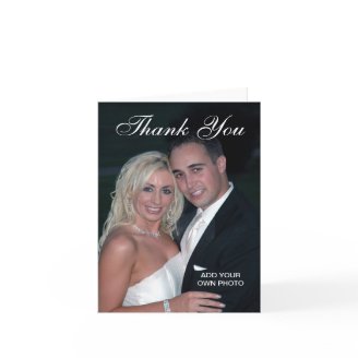 Elegant Wedding Thank You Photo Cards