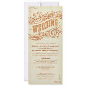 Elegant Western Wedding Invitations invitation