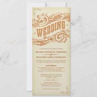 Elegant Western Wedding Invitations