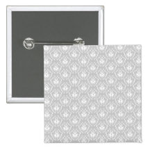 Elegant White and Gray Pattern. Damask. Pin
