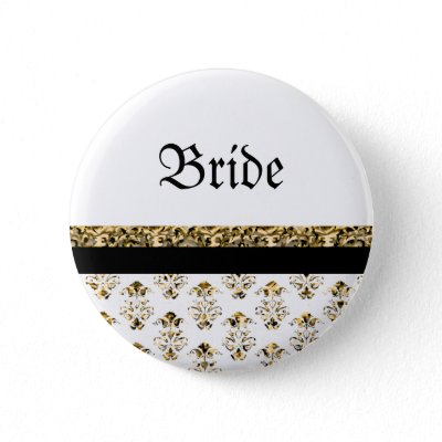 Elegant white black gold wedding pins by mensgifts