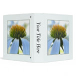 Elegant White Coneflower 3 Ring Binder