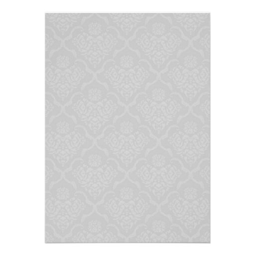 Elegant White Damask Wedding Invitations