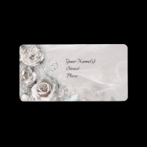 Elegant White Flowers labels