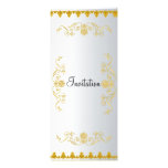 Elegant White Gold color Invitation