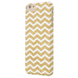 Elegant White Gold Glitter Zigzag Chevron Pattern Barely There iPhone ...