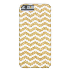 Elegant White Gold Glitter Zigzag Chevron Pattern Barely There iPhone 6 Case