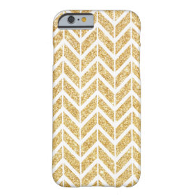 Elegant White Gold Sparkle Zigzag Chevron Pattern Barely There iPhone 6 Case
