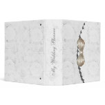 Elegant white lace Wedding Planner binders