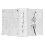 Elegant white lace Wedding Planner binders
