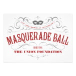 Elegant White Masquerade Party Invitations