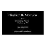 Elegant White on Black Damask Business Card