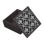 Elegant White on Black Damask Premium Gift Box