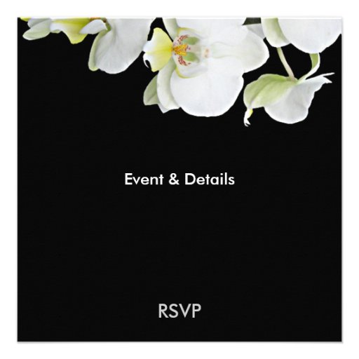 Elegant White Orchids Wedding/Any-Occasion Invites