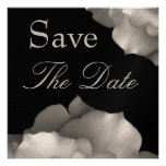 Elegant WHITE Petals Wedding Save the Date Invite invitations
