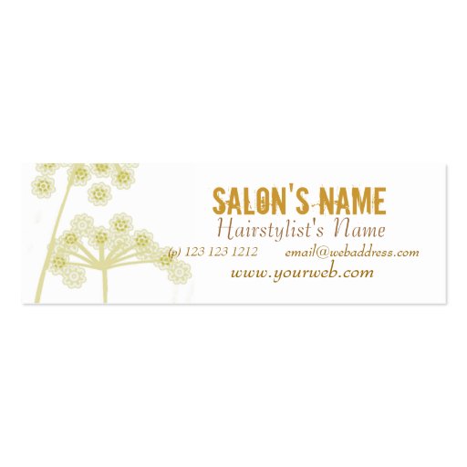 Elegant Wildflowers Flowers Business Card Templates (front side)
