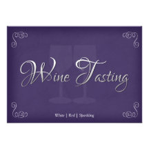 Elegant Wine Tasting Party Invitations