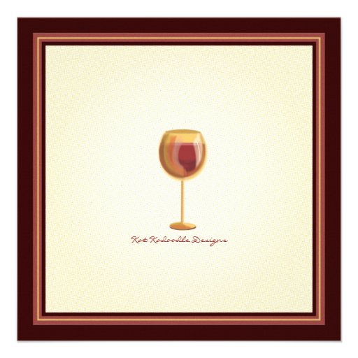 Elegant Wine Themed Bridal Shower Invitation