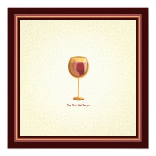 Elegant Wine Themed Couples Wedding Shower Invitations