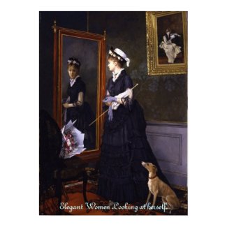 Elegant Women Looking at herself print