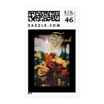 Elegant Yellow Floral Wedding Thank You Postage