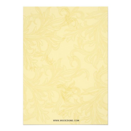 Elegant yellow gray Bridal Shower Invitation