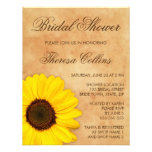 Elegant yellow sunflower bridal shower invite