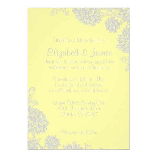 Elegant Yellow Wedding Invitations