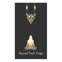 Elegant Yoga Meditation Pose Business Card business cards
