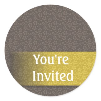 Elegant You're Invited Envelope Seals RoundSticker sticker